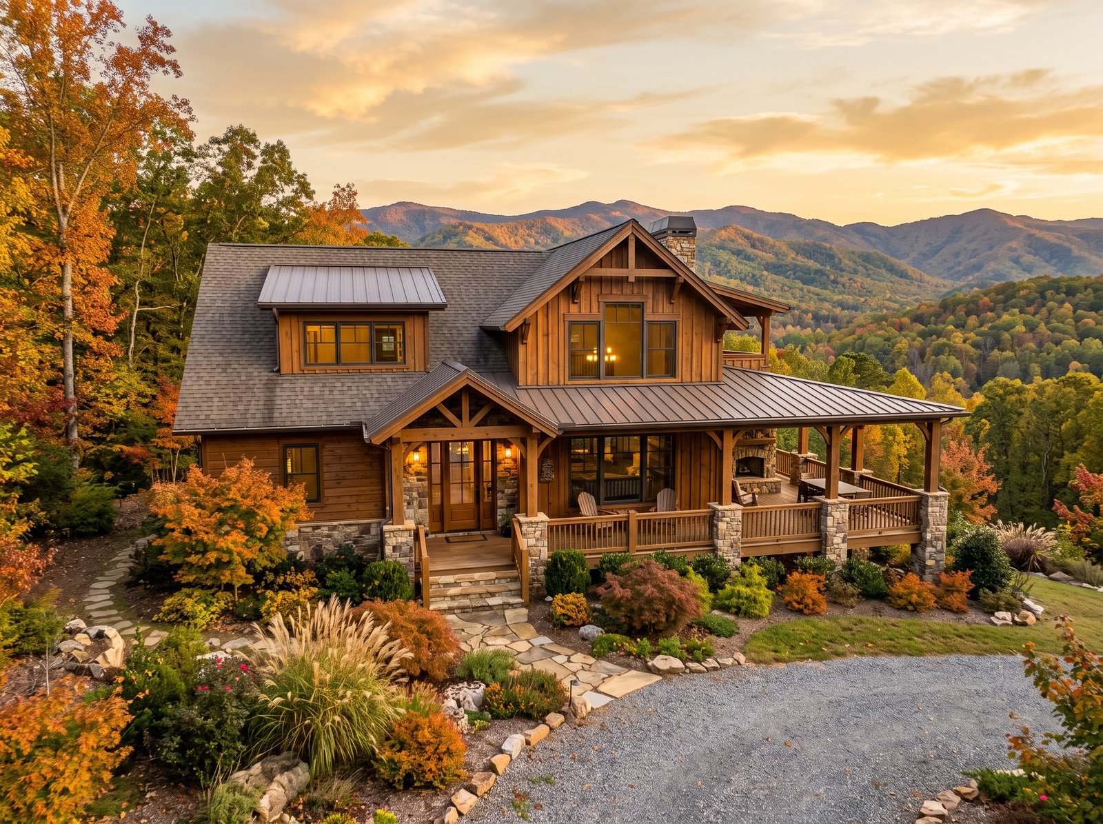 A craftsman mountain home with Blue Ridge views near Dahlonega, Georgia